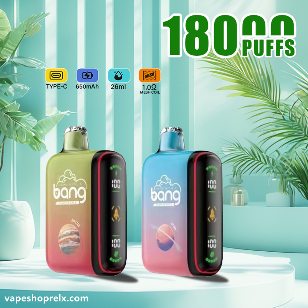 Bang Rocket 18000口一次性電子煙/拋棄式霧化棒 全新側面顯示/口味豐富/可充電電子煙|煙潮商城