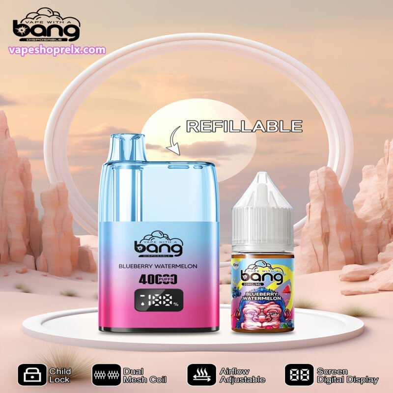 最新Bang Refillable 40000註油主機 新款電子煙主機 小煙主機 可重復註油 原機配帶煙油 時尚外觀|煙潮商城