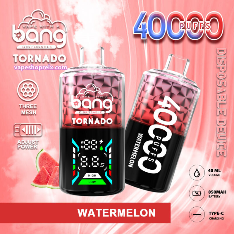 Bang Tornado 40000 Puffs一次性霧化棒 超大容量拋棄式電子煙 終極霧化器 新款|煙潮商城