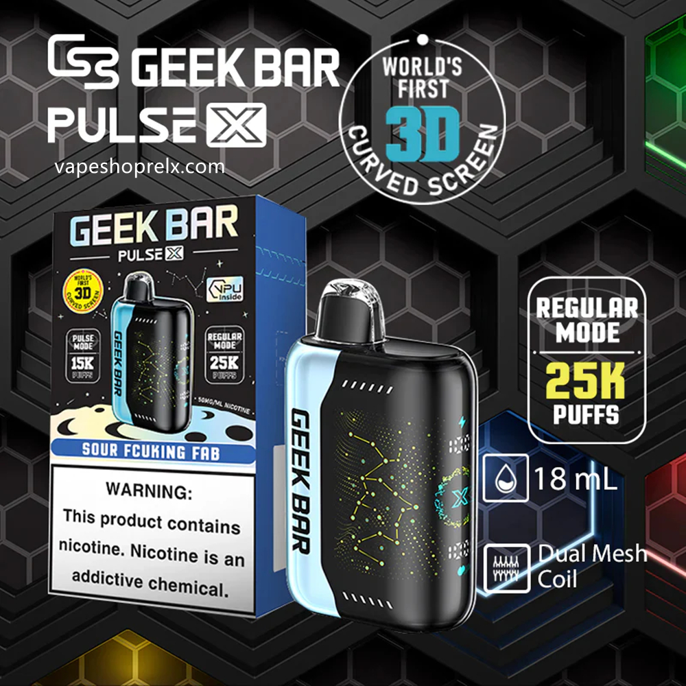 Geek Bar Pulse X 25000 口|拋棄式一次性電子煙 3D LED 屏 雙模式 - 煙潮商城