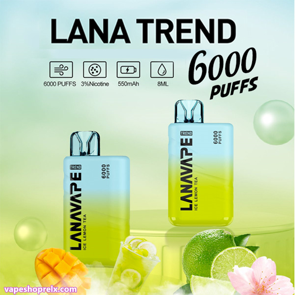 LANA 6000口拋棄式電子煙 LANA TREND 6000 PUFF一次性霧化棒/711到付|煙潮商城