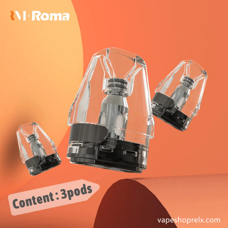 Roma空煙彈 羅馬R1電子煙空倉 0.8Ω 一盒3顆 2ml 側注油 防漏設計|煙潮商城